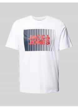 T-shirt z nadrukiem z logo model ‘CORP’ ze sklepu Peek&Cloppenburg  w kategorii T-shirty męskie - zdjęcie 177808857