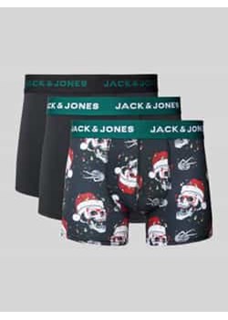 Obcisłe bokserki ze szwami działowymi w zestawie 3 szt. model ‘XMAS SKULLS’ ze sklepu Peek&Cloppenburg  w kategorii Majtki męskie - zdjęcie 177810717