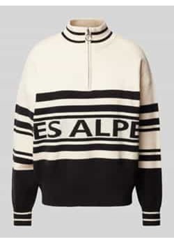 Sweter z dzianiny z mieszanki wiskozy ze stójką i zamkiem błyskawicznym ze sklepu Peek&Cloppenburg  w kategorii Swetry damskie - zdjęcie 177813507