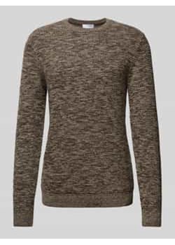 Sweter z dzianiny z okrągłym dekoltem model ‘NEWVINCEBUBBL’ ze sklepu Peek&Cloppenburg  w kategorii Swetry męskie - zdjęcie 177817287