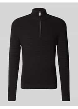 Sweter z dzianiny ze stójką model ‘THEO’ ze sklepu Peek&Cloppenburg  w kategorii Swetry męskie - zdjęcie 177817658