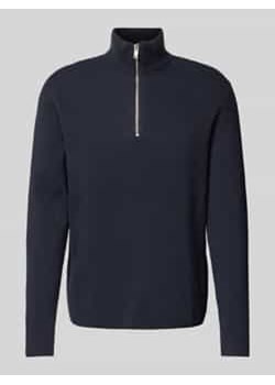 Sweter z dzianiny o kroju relaxed fit z efektem prążkowania ze sklepu Peek&Cloppenburg  w kategorii Swetry męskie - zdjęcie 177818405