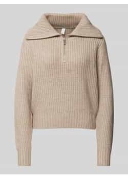 Sweter z dzianiny z kołnierzem ze sklepu Peek&Cloppenburg  w kategorii Swetry damskie - zdjęcie 177820209