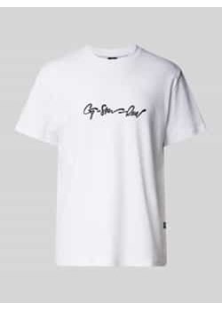 T-shirt z nadrukiem z logo - id: 1283177 - marki G-Star Raw - 177821267 T-shirt z nadrukiem z logo ze sklepu Peek&Cloppenburg w kategorii T-shirty męskie - zdjęcie 177821267