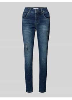 Jeansy o kroju skinny fit z przetarciami ze sklepu Peek&Cloppenburg  w kategorii Jeansy damskie - zdjęcie 177822515