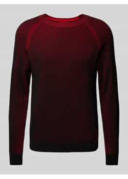 Sweter z dzianiny z prążkowanymi wykończeniami model ‘Squizzo’ ze sklepu Peek&Cloppenburg  w kategorii Swetry męskie - zdjęcie 177822886
