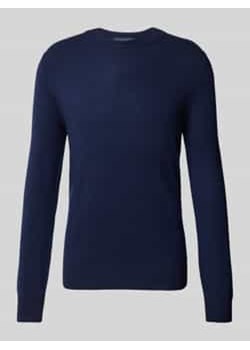 Sweter z dzianiny z prążkowanymi wykończeniami ze sklepu Peek&Cloppenburg  w kategorii Swetry męskie - zdjęcie 177824319