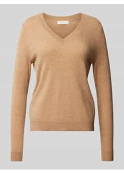 Sweter z dzianiny z prążkowanymi wykończeniami ze sklepu Peek&Cloppenburg  w kategorii Swetry damskie - zdjęcie 177824949