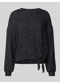 Bluzka z długim rękawem o kroju regular fit z obniżonymi ramionami i wiązanym detalem ze sklepu Peek&Cloppenburg  w kategorii Bluzki damskie - zdjęcie 177825515