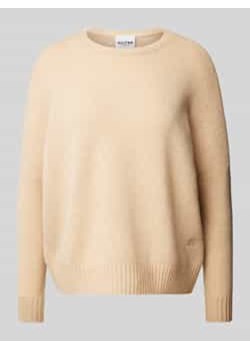Sweter z dzianiny z wyhaftowanym logo model ‘AMELIE’ ze sklepu Peek&Cloppenburg  w kategorii Swetry damskie - zdjęcie 177826665