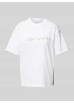 T-shirt z obszyciem kamieniami stras model ‘Rivet’ ze sklepu Peek&Cloppenburg  w kategorii Bluzki damskie - zdjęcie 177827267