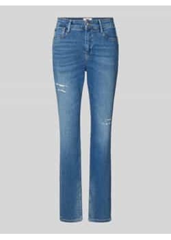 Jeansy o kroju slim fit z efektem znoszenia model ‘California’ ze sklepu Peek&Cloppenburg  w kategorii Jeansy damskie - zdjęcie 177827536