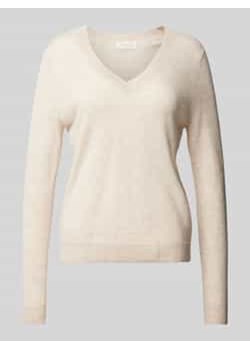 Sweter z dzianiny z prążkowanymi wykończeniami ze sklepu Peek&Cloppenburg  w kategorii Swetry damskie - zdjęcie 177827549