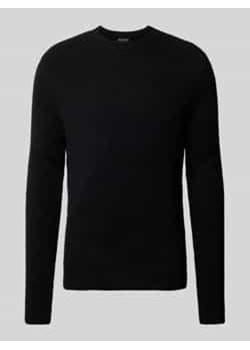 Sweter z dzianiny z okrągłym dekoltem ze sklepu Peek&Cloppenburg  w kategorii Swetry męskie - zdjęcie 177827618