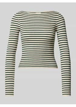 Sweter z dzianiny z dekoltem w łódkę model ‘FINA’ ze sklepu Peek&Cloppenburg  w kategorii Swetry damskie - zdjęcie 177828168