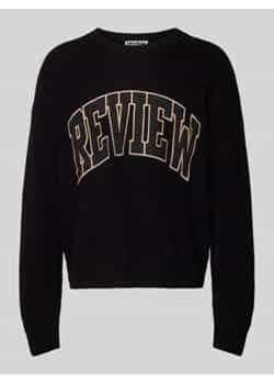 Sweter z dzianiny z wyhaftowanym logo ze sklepu Peek&Cloppenburg  w kategorii Swetry męskie - zdjęcie 177829165
