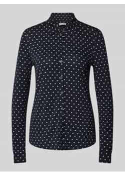 Bluzka o kroju regular fit z dżerseju z mieszanki wiskozy z długim rękawem i wzorem w kropki ze sklepu Peek&Cloppenburg  w kategorii Bluzki damskie - zdjęcie 177829696