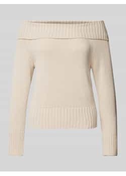 Sweter z dzianiny z dekoltem carmen model ‘LIMA’ ze sklepu Peek&Cloppenburg  w kategorii Swetry damskie - zdjęcie 177829936