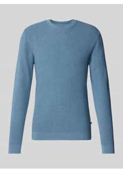 Sweter z dzianiny z okrągłym dekoltem model ‘lagoon’ ze sklepu Peek&Cloppenburg  w kategorii Swetry męskie - zdjęcie 177830195