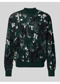 Sweter z dzianiny z prążkowanymi wykończeniami ze sklepu Peek&Cloppenburg  w kategorii Swetry męskie - zdjęcie 177830585
