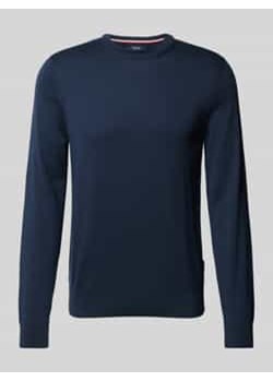 Sweter z dzianiny z okrągłym dekoltem ze sklepu Peek&Cloppenburg  w kategorii Swetry męskie - zdjęcie 177832079