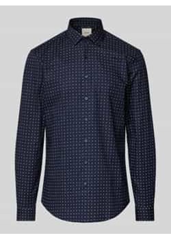 Koszula biznesowa o kroju slim fit z wyhaftowanym logo ze sklepu Peek&Cloppenburg  w kategorii Koszule męskie - zdjęcie 177833388