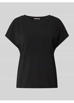 T-shirt z prążkowanym okrągłym dekoltem ze sklepu Peek&Cloppenburg  w kategorii Bluzki damskie - zdjęcie 177833557