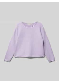 Sweter z wiskozy z okrągłym dekoltem ze sklepu Peek&Cloppenburg  w kategorii Swetry damskie - zdjęcie 177834436