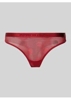 Stringi z elastycznym pasem z logo ze sklepu Peek&Cloppenburg  w kategorii Majtki damskie - zdjęcie 177834907