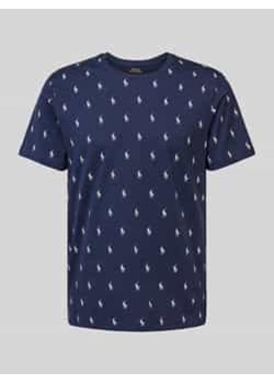 T-shirt z prążkowanym okrągłym dekoltem ze sklepu Peek&Cloppenburg  w kategorii T-shirty męskie - zdjęcie 177838428