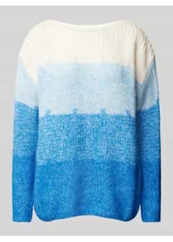 Sweter z dzianiny z prążkowanymi wykończeniami model ‘LEVONE’ ze sklepu Peek&Cloppenburg  w kategorii Swetry damskie - zdjęcie 177840906