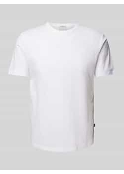 T-shirt z prążkowanym okrągłym dekoltem ze sklepu Peek&Cloppenburg  w kategorii T-shirty męskie - zdjęcie 177840955