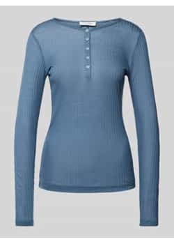 Bluzka o kroju regular fit z długim rękawem i prążkowaną fakturą ze sklepu Peek&Cloppenburg  w kategorii Bluzki damskie - zdjęcie 177841987