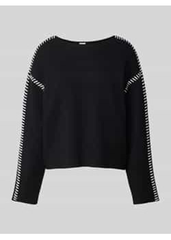 Sweter z dzianiny z okrągłym dekoltem model ‘STITCHA’ ze sklepu Peek&Cloppenburg  w kategorii Swetry damskie - zdjęcie 177842449