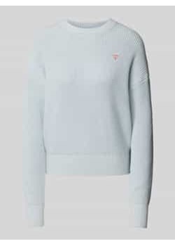 Sweter z dzianiny z naszywką z logo ze sklepu Peek&Cloppenburg  w kategorii Swetry damskie - zdjęcie 177843588