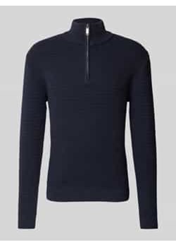 Sweter z dzianiny ze stójką model ‘THEO’ ze sklepu Peek&Cloppenburg  w kategorii Swetry męskie - zdjęcie 177846067