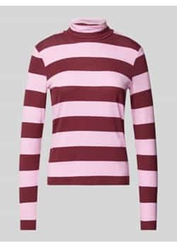 Bluzka o kroju regular fit z mieszanki wiskozy z długim rękawem i golfem ze sklepu Peek&Cloppenburg  w kategorii Bluzki damskie - zdjęcie 177846186