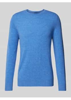 Sweter z dzianiny z prążkowanymi wykończeniami ze sklepu Peek&Cloppenburg  w kategorii Swetry męskie - zdjęcie 177847589