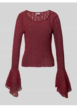 Bluzka z długim rękawem o półprzezroczystym designie model ‘FRANCIE’ ze sklepu Peek&Cloppenburg  w kategorii Bluzki damskie - zdjęcie 177847828