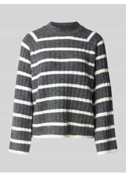 Sweter z dzianiny z prążkowanymi wykończeniami model ‘Marianne’ ze sklepu Peek&Cloppenburg  w kategorii Swetry damskie - zdjęcie 177849206