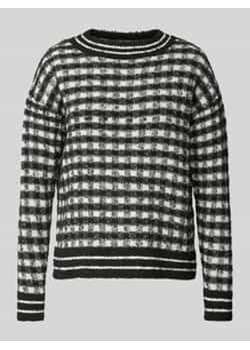 Sweter z dzianiny o kroju regular fit z dodatkiem wełny ze wzorem w kratę ze sklepu Peek&Cloppenburg  w kategorii Swetry damskie - zdjęcie 177849469