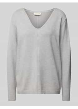 Sweter z dzianiny z dekoltem w serek model ‘Claura’ ze sklepu Peek&Cloppenburg  w kategorii Swetry damskie - zdjęcie 177850598