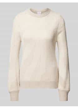 Sweter z dzianiny z prążkowanymi wykończeniami model ‘PINNA’ ze sklepu Peek&Cloppenburg  w kategorii Swetry damskie - zdjęcie 177850706