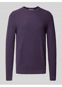 Sweter z dzianiny z okrągłym dekoltem ze sklepu Peek&Cloppenburg  w kategorii Swetry męskie - zdjęcie 177853545