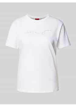 T-shirt z nadrukiem z logo model ‘Damacia’ ze sklepu Peek&Cloppenburg  w kategorii Bluzki damskie - zdjęcie 177854449