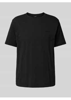 T-shirt z prążkowanym okrągłym dekoltem ze sklepu Peek&Cloppenburg  w kategorii T-shirty męskie - zdjęcie 177855075