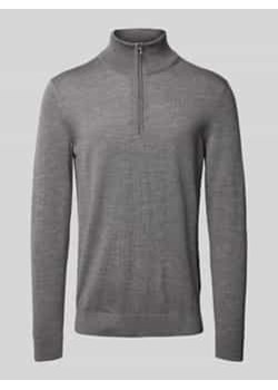 Sweter z dzianiny z kołnierzem model ‘Dario’ ze sklepu Peek&Cloppenburg  w kategorii Swetry męskie - zdjęcie 177855108
