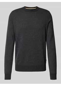 Sweter z dzianiny z prążkowanymi wykończeniami model ‘Eltoro’ ze sklepu Peek&Cloppenburg  w kategorii Swetry męskie - zdjęcie 177855155