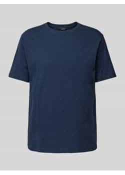 T-shirt z prążkowanym okrągłym dekoltem ze sklepu Peek&Cloppenburg  w kategorii T-shirty męskie - zdjęcie 177856025