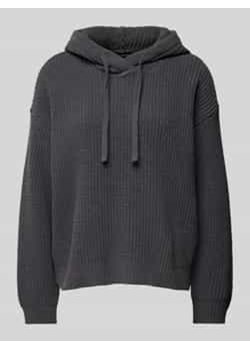 Sweter prążkowany z kapturem model ‘NEAT’ ze sklepu Peek&Cloppenburg  w kategorii Swetry damskie - zdjęcie 177856619